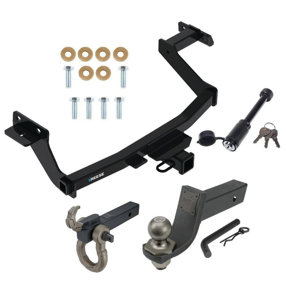 For 2022-2024 Hyundai Santa Cruz Trailer Hitch kit by: Reese For 2022-2024 Hyundai Santa Cruz Trailer Hitch Tow PKG + Interlock Tactical Starter Kit w/ 3-1/4" Drop & 2" Ball + Tactical Hook & Shackle Mount + Tactical Dogbone Lock By Reese Towpower