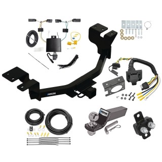 Reese Complete Trailer Hitch Tow Package w/ 7-Way For 22-23 Ford Maverick All Styles 2" Receiver RV Wiring 2" Drop 2" Ball Class 3