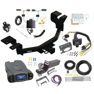 Custom Fit Trailer Hitch Class 3 Class 3 Ball Mount and 2" Chrome Ball w/ Pin/Clip Wiring Harness (Plug & Play) 4-Way to 7-Way adapter w/ mounting bracket and screws Tekonsha Prodigy P3 Proportional Brake Control For 1-4 Axles Wiring Kit for 4 to Reese Tekonsha Trailer Hitch Tow Package w/ Prodigy P3 Brake Control For 22-23 Ford Maverick All Styles 2" Receiver 7-Way RV Wiring 2" Drop 2" Ball Class 3
