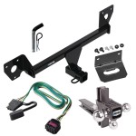For 2020-2023 Buick Encore GX Trailer Hitch kit by: Reese For 2020-2023 Buick Encore GX Trailer Hitch Tow PKG w/ 4-Flat Wiring Harness + Adjustable Drop Rise Triple Ball Ball Mount 1-7/8" & 2" & 2-5/16" Trailer Balls + Pin/Clip + Wiring Bracket (For Essence w/Active Towplug Models) By Rees
