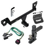 For 2021-2023 Chevrolet Trailblazer Trailer Hitch Tow PKG w/ 4-Flat Wiring Harness + Adjustable Drop Rise Clevis Hitch Ball Mount w/ 2" Ball + Pin/Clip + Wiring Bracket (For w/Active Towplug Models) By Reese Towpower