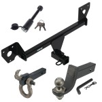 For 2020-2023 Buick Encore GX Trailer Hitch Tow PKG + Interlock Tactical Starter Kit w/ 3-1/4" Drop & 2" Ball + Tactical Hook & Shackle Mount + Tactical Dogbone Lock (For Essence w/Active Towplug Models) By Reese Towpower