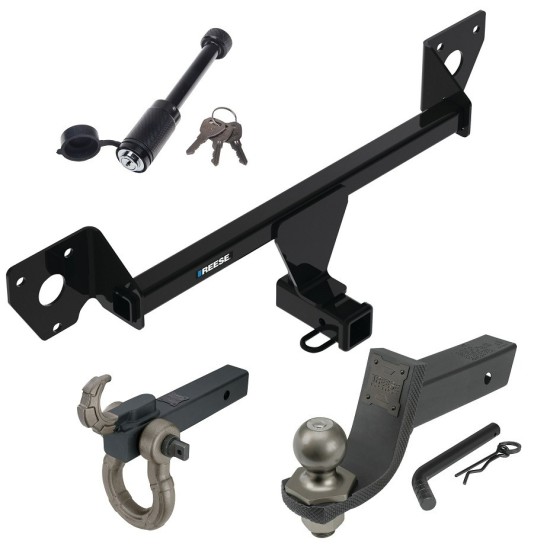 For 2020-2023 Buick Encore GX Trailer Hitch Tow PKG + Interlock Tactical Starter Kit w/ 3-1/4" Drop & 2" Ball + Tactical Hook & Shackle Mount + Tactical Dogbone Lock (For Essence w/Active Towplug Models) By Reese Towpower