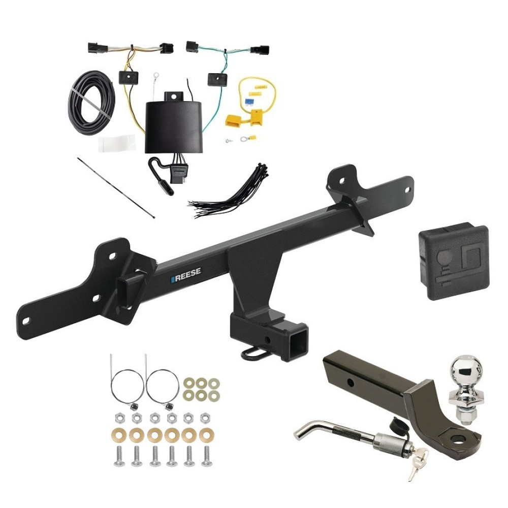 Custom Fit Trailer Hitch Wiring Harness (Plug & Play) 2" Drop Ball-Mount w/ Locking Pin/Clip 2" Chrome Ball Rubber Hitch Plug Cover Installation Hardware Installation Instructions 84589 118870 7005111 7010 Reese Towpower Trailer Tow Hitch 2 Reese Trailer Tow Hitch For 22-23 Hyundai Ioniq 5 Deluxe Package Wiring 2" Ball Mount and Lock