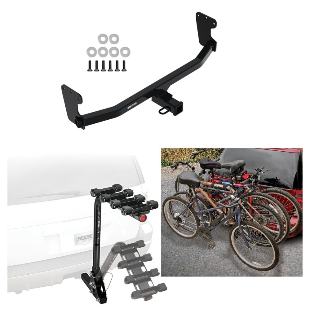 Custom Fit Trailer Hitch 4 Bike Carrier Installation Hardware Installation Instructions 84592 63124 Reese Towpower Trailer Hitch 4 Bike Rack 22-23 KIA EV6 All Styles Approved Recreational Offroad Use Carrier Adult Woman or Child Bicycles Foldable 22 23 2 Trailer Hitch w/ 4 Bike Rack For 22-23 KIA EV6 All Styles Approved for Recreational & Offroad Use Carrier for Adult Woman or Child Bicycles Foldable