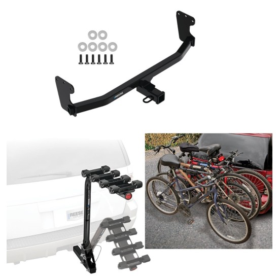 Custom Fit Trailer Hitch 4 Bike Carrier Installation Hardware Installation Instructions 84592 63124 Reese Towpower Trailer Hitch 4 Bike Rack 22-23 KIA EV6 All Styles Approved Recreational Offroad Use Carrier Adult Woman or Child Bicycles Foldable 22 23 2 Trailer Hitch w/ 4 Bike Rack For 22-23 KIA EV6 All Styles Approved for Recreational & Offroad Use Carrier for Adult Woman or Child Bicycles Foldable