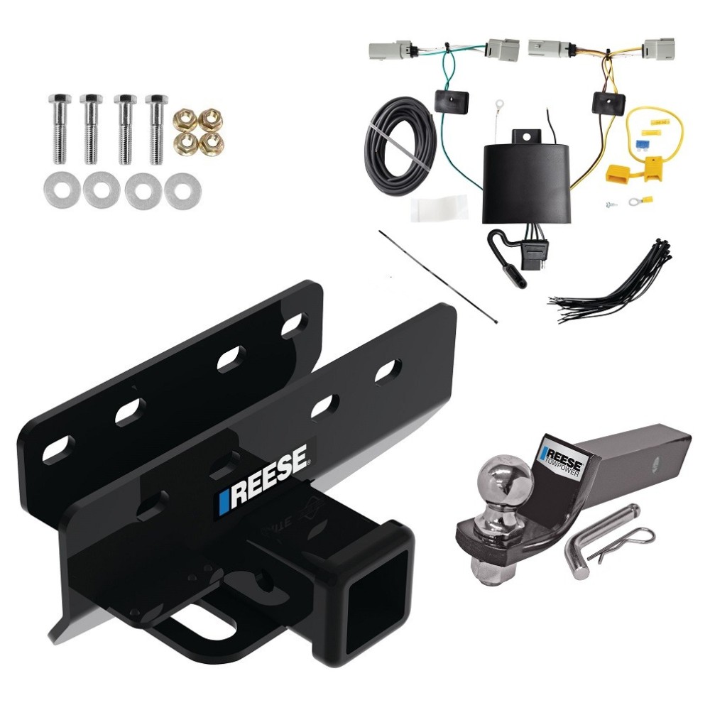 Custom Fit Trailer Hitch Wiring Harness (Plug & Play) 2" Drop Ball-Mount w/ Pin/Clip 2" Chrome Ball Installation Hardware Installation Instructions 84605 118867 21536 Reese Trailer Tow Hitch 21-23 Bronco Except w/LED Taillights or w/OEM Hit Reese Trailer Tow Hitch For 21-24 Ford Bronco Except w/LED Taillights or w/OEM Hitch Complete Package w/ Wiring and 2" Ball