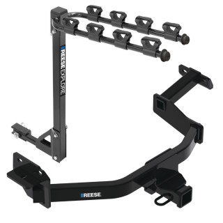 Reese Trailer Tow Hitch For 21-23 Hyundai Santa Fe KIA Sorento Tilt Away Adult or Child Arms Fold Down 4 Bike Carrier