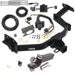 Trailer Hitch Tow Package w/ 7-Way RV Wiring For 21-23 Hyundai Santa Fe w/ 2" Drop Mount 2" Ball Class 3 2" Receiver All Models Reese