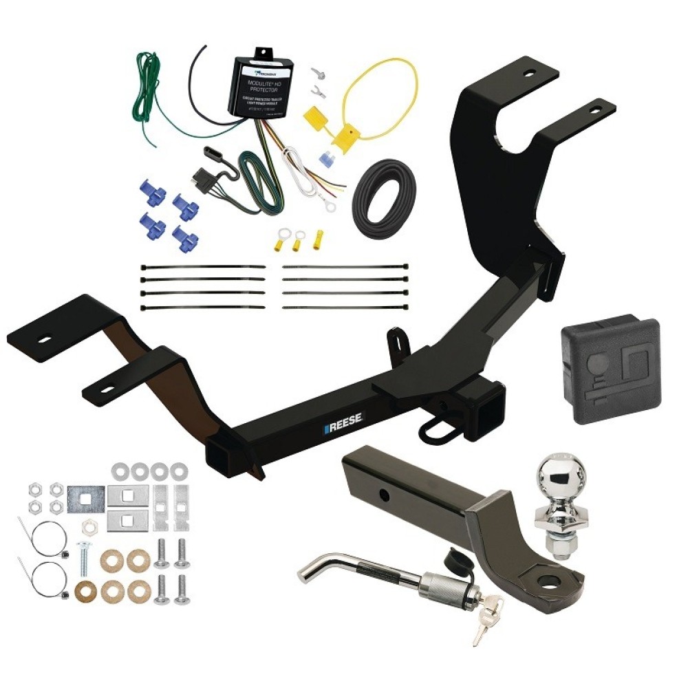 Custom Fit Trailer Hitch Wiring Harness (Requires Splicing) 2" Drop Ball-Mount w/ Locking Pin/Clip 2" Chrome Ball Rubber Hitch Plug Cover Installation Hardware Installation Instructions 84630 119148 7005111 7010 Reese Trailer Tow Hitch 2023 Hon Reese Trailer Tow Hitch For 23-25 Honda HR-V Deluxe Package Wiring 2" Ball Mount and Lock