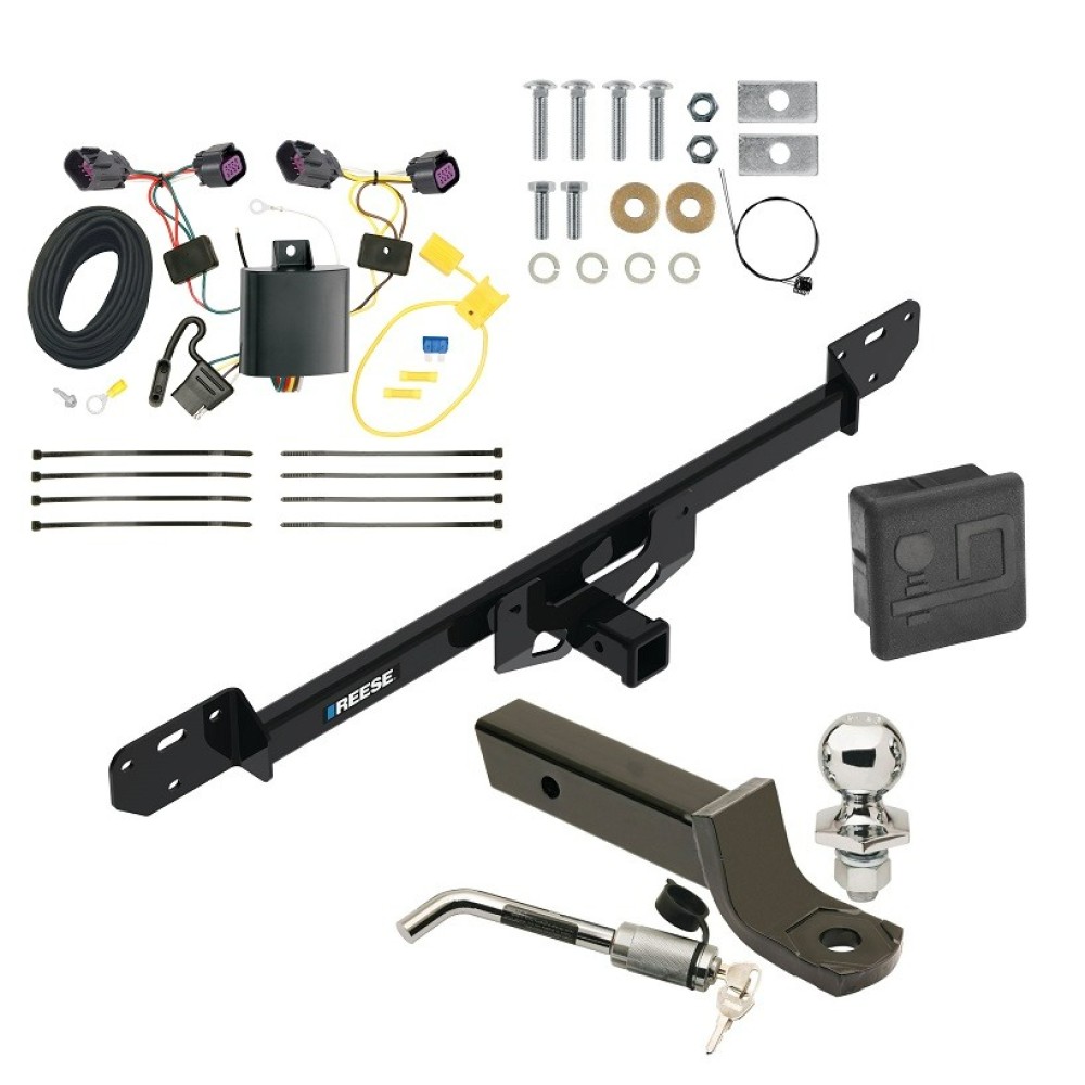 Reese Trailer Tow Hitch For 14-24 RAM ProMaster 1500 2500 3500 Deluxe Package Wiring 2" Ball Mount and Lock