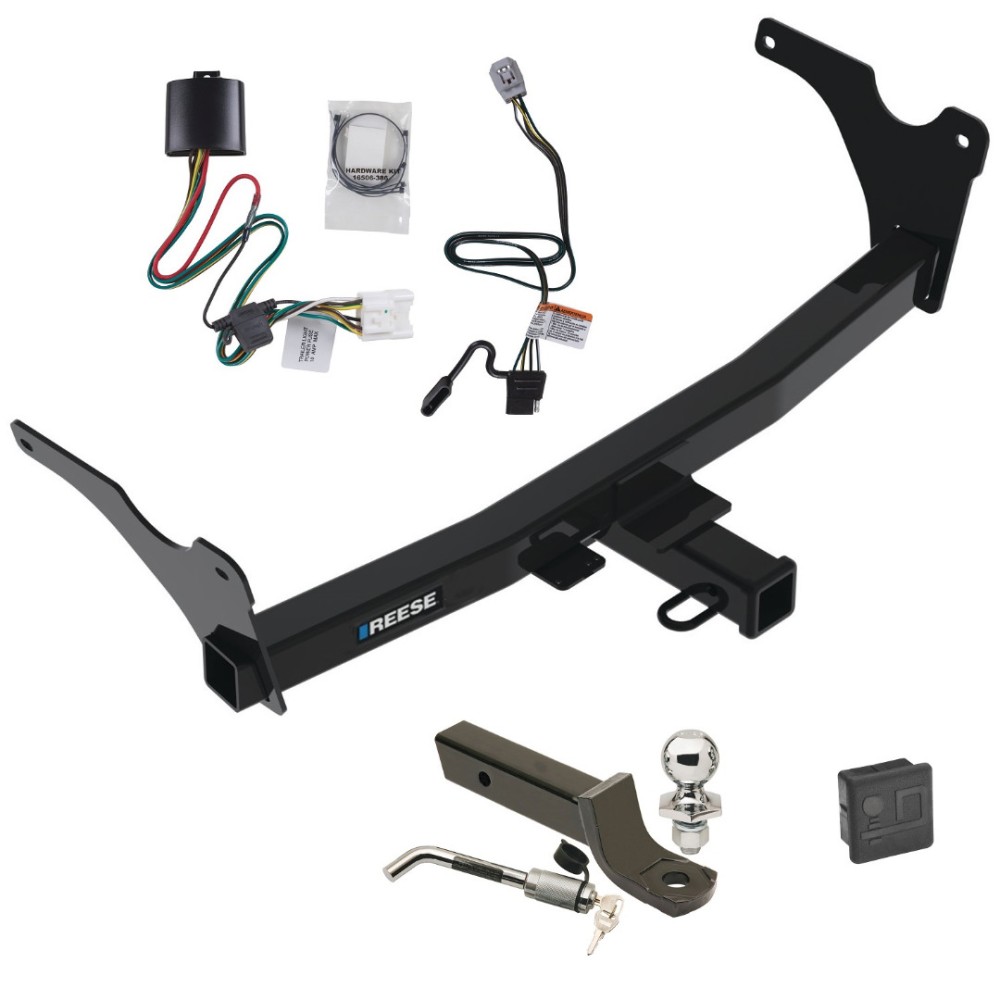 Reese Trailer Tow Hitch For 2024 Toyota Grand Highlander Deluxe Package Wiring 2" Ball Mount and Lock Reese Trailer Tow Hitch For 2024 Toyota Grand Highlander Deluxe Package Wiring 2" Ball Mount and Lock