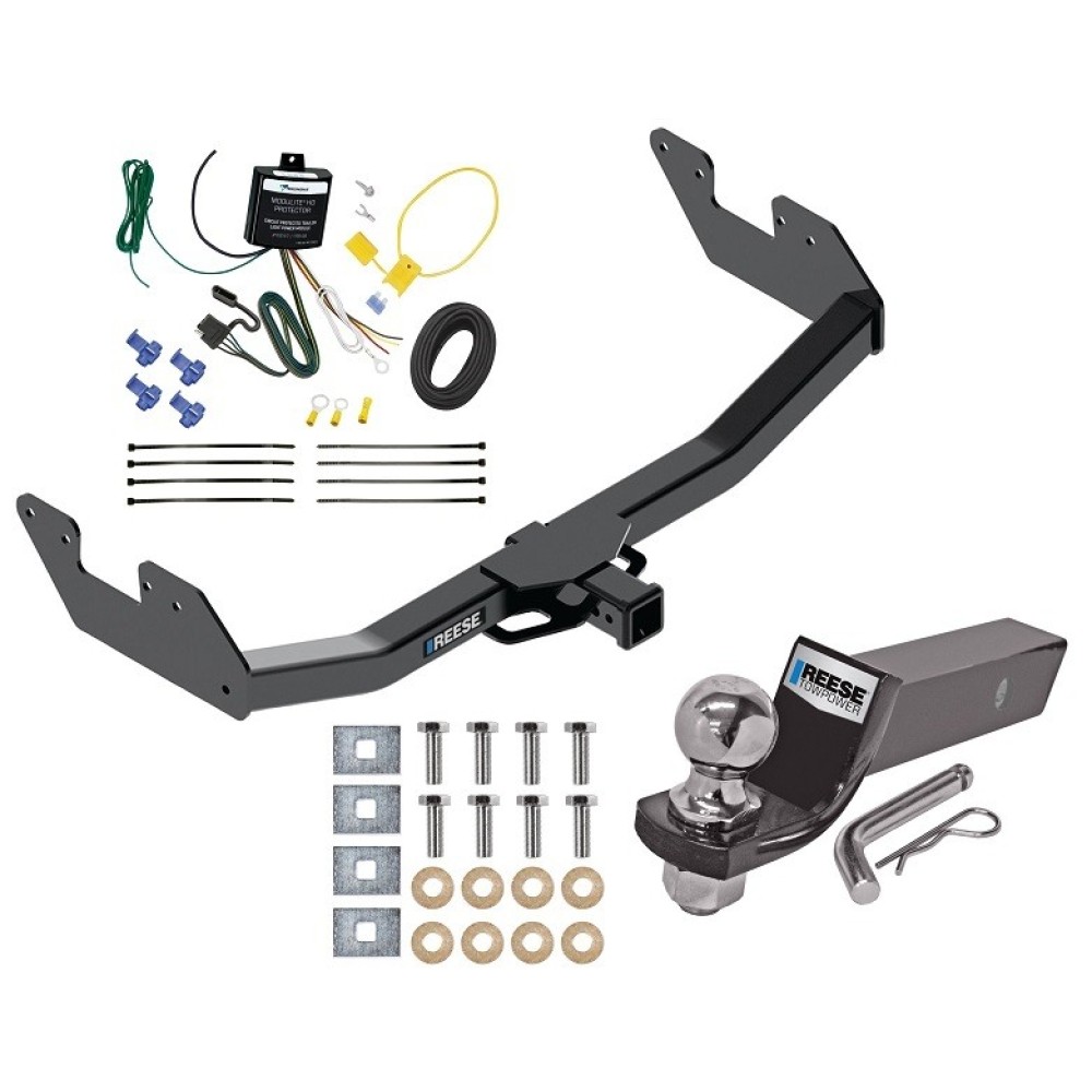 Custom Fit Trailer Hitch Wiring Harness (Requires Splicing) 2" Drop Ball-Mount w/ Pin/Clip 2" Chrome Ball Installation Hardware Installation Instructions 84791 119148 21536 Reese Trailer Tow Hitch 16-23 Toyota Hilux Complete Package Wiring and 2 Reese Trailer Tow Hitch For 16-23 Toyota Hilux Complete Package w/ Wiring and 2" Ball