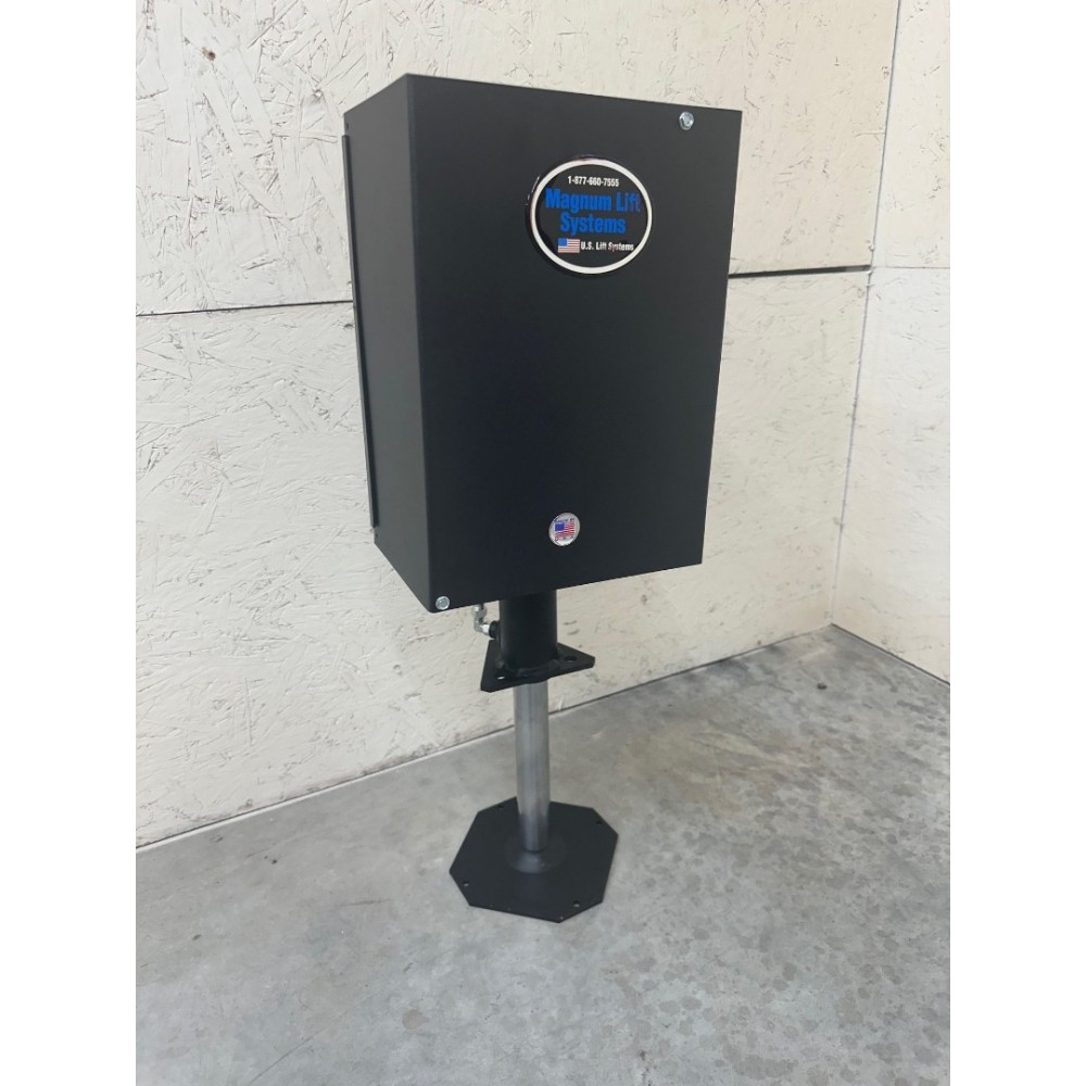 Magnum Lift Systems hydraulic bumper jack with external keyed switch, 8,000 lb trailer lift