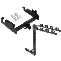 Reese Trailer Tow Hitch For 19-24 Ford F-350 F-450 F-550 Cab and Chassis Tilt Away Adult or Child Arms Fold Down 4 Bike Carrier