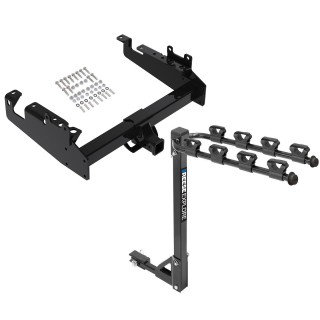 Reese Trailer Tow Hitch For 19-23 Ford F-350 F-450 F-550 Cab and Chassis Tilt Away Adult or Child Arms Fold Down 4 Bike Carrier