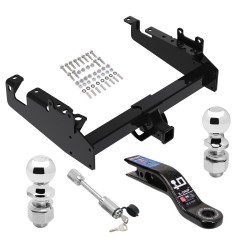 Reese Trailer Tow Hitch For 19-24 Ford F-350 F-450 F-550 Cab and Chassis w/ 2-5/16" and 2" Ball 10" Long 3" Drop Draw Bar and Towing Lock