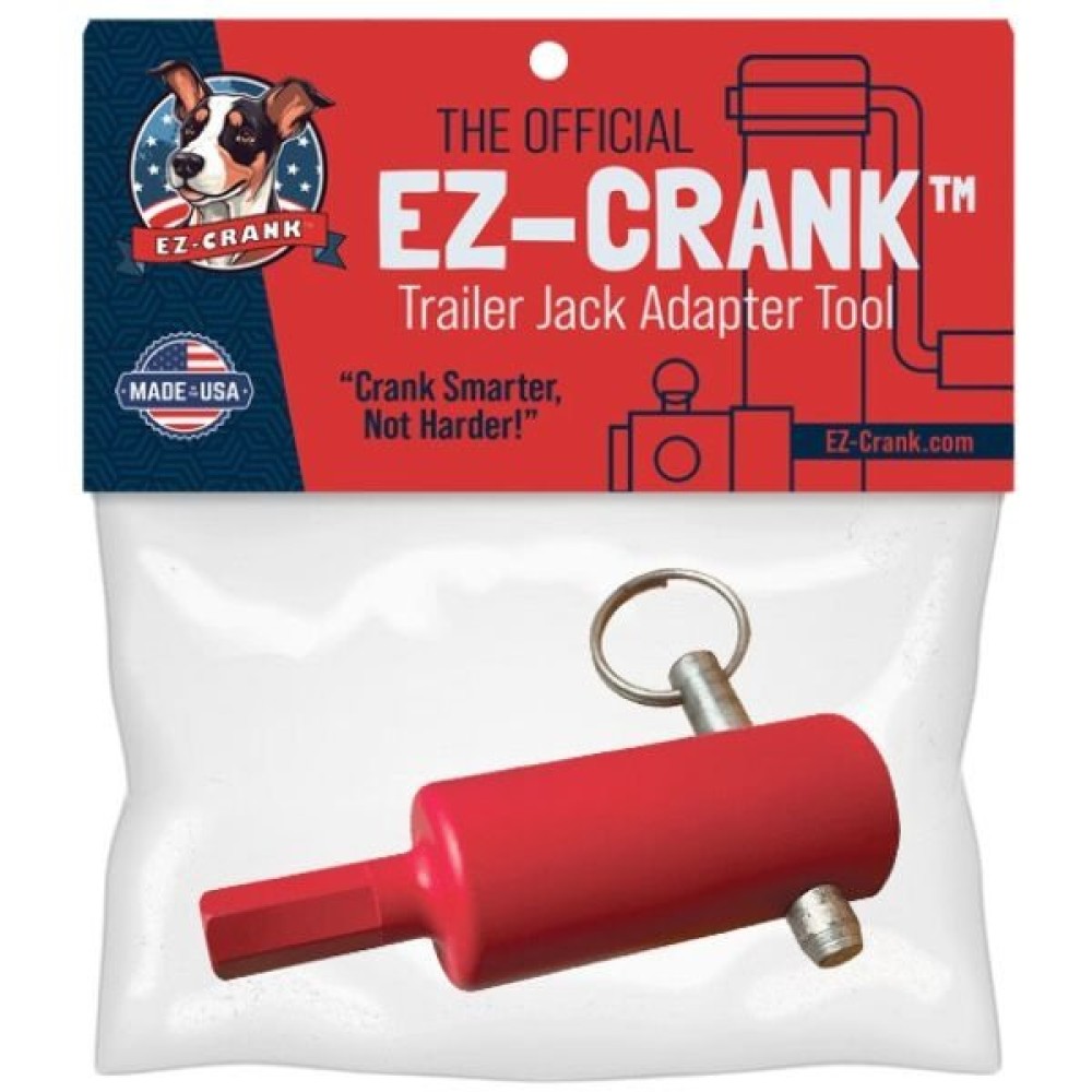 EZ-CRANK Drill Adapter for 12K Trailer Jacks, 1" Shaft EZ-CRANK Drill Attachment for 12K Trailer Jacks, 1" Shaft, Compatible with Bulldog, Pro Series, Ram, Curt, and Fulton