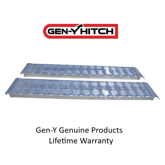 GEN-Y 8 Ft Heavy Duty Aluminum Ramps – 15" x 96", 7,000 lb per Ramp GEN-Y Hitch 8 Ft Extreme Duty Aluminum Loading Ramps Set – 15x96, 7K lb Capacity Each