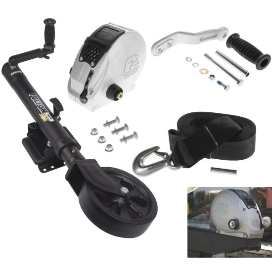 Fulton F2 Boat Trailer Winch Single-Speed 1600 lbs + XLT Tactical Black Trailer Jack Sharkskin Saltwater Tested 1500 lbs Lift Lifetime Warranty + Hardware Bolt-On Side Mount Fulton F2 Boat Trailer Winch Single-Speed 1600 lbs + XLT Tactical Black Trailer Jack Sharkskin Saltwater Tested 1500 lbs Lift Lifetime Warranty + Hardware Bolt-On Side Mount