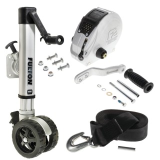 Fulton F2 Boat Trailer Winch Single-Speed 1600 lbs + F2 Trailer Jack 1600 lbs 12 in. Travel Lifetime Warranty + Hardware Bolt-On Side Mount Fulton F2 Boat Trailer Winch Single-Speed 1600 lbs + F2 Trailer Jack 1600 lbs 12 in. Travel Lifetime Warranty + Hardware Bolt-On Side Mount
