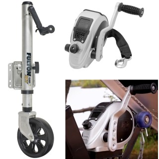 Fulton F2 Boat Trailer Winch Single-Speed 2000 lbs + XLT Trailer Jack Sharkskin Saltwater Tested 1500 lbs Lift Lifetime Warranty + Hardware Bolt-On Side Mount Fulton F2 Boat Trailer Winch Single-Speed 2000 lbs + XLT Trailer Jack Sharkskin Saltwater Tested 1500 lbs Lift Lifetime Warranty + Hardware Bolt-On Side Mount