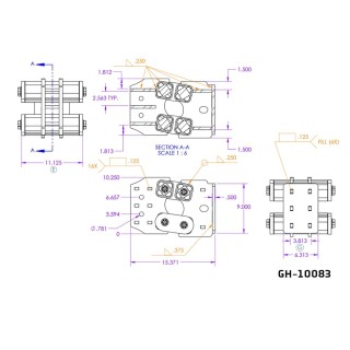 GEN-Y Victory Lane 40K pintle hitch adjustable channel mount for Class C motor coach