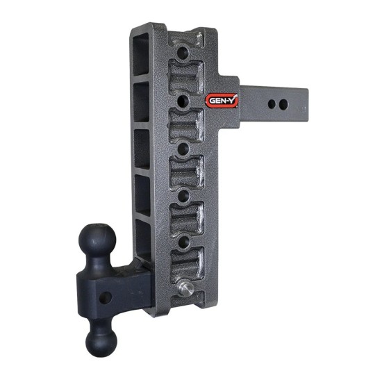 GEN-Y Mega-Duty 32K Adjustable Trailer Hitch with 2.5" Shank, 3" Rise & 12" Drop