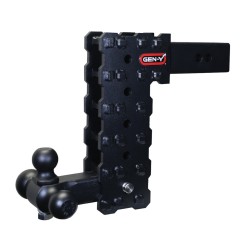 GEN-Y Phantom-X 16K 2.5 Inch Solid Shank 10 Inch Drop Hitch Tri-Ball 1.6K TW Heavy Duty Truck TJ-GH-2435X GH-052