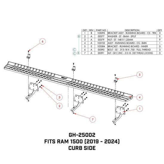 GEN-Y Ram 1500 Running Boards Crew Cab 2019–2024 Heavy-Duty Anti-Slip GEN-Y Running Boards for Ram 1500 2019–2024 Crew Cab – Heavy-Duty Step Kit