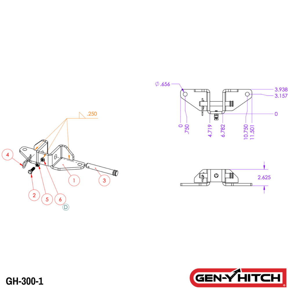 Gen-Y Dual Sway Control Trailer Bracket Adapter w/ Adjustable Drop Ball Mount Gen-Y 16K Dual Sway Control Adapter for 2″ Receiver with 1.4K TW Adjustable Drop Ball Mount