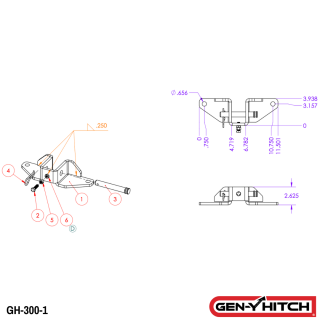 Gen-Y Dual Sway Control Trailer Bracket Adapter w/ Adjustable Drop Ball Mount Gen-Y 16K Dual Sway Control Adapter for 2″ Receiver with 1.4K TW Adjustable Drop Ball Mount