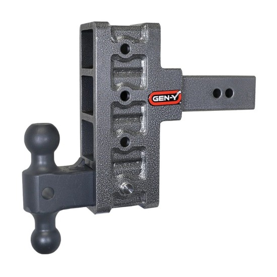 GEN-Y Mega-Duty 21K Adjustable Drop Hitch Dual Ball 3K TW GEN-Y Mega-Duty 21K 3″ Rise 6″ Drop Adjustable Drop Hitch Dual Ball 3K TW