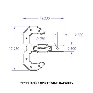 Gen-Y Hulk 32K Tow Hook and Hitch Step for 2.5" Receiver – Red and Black