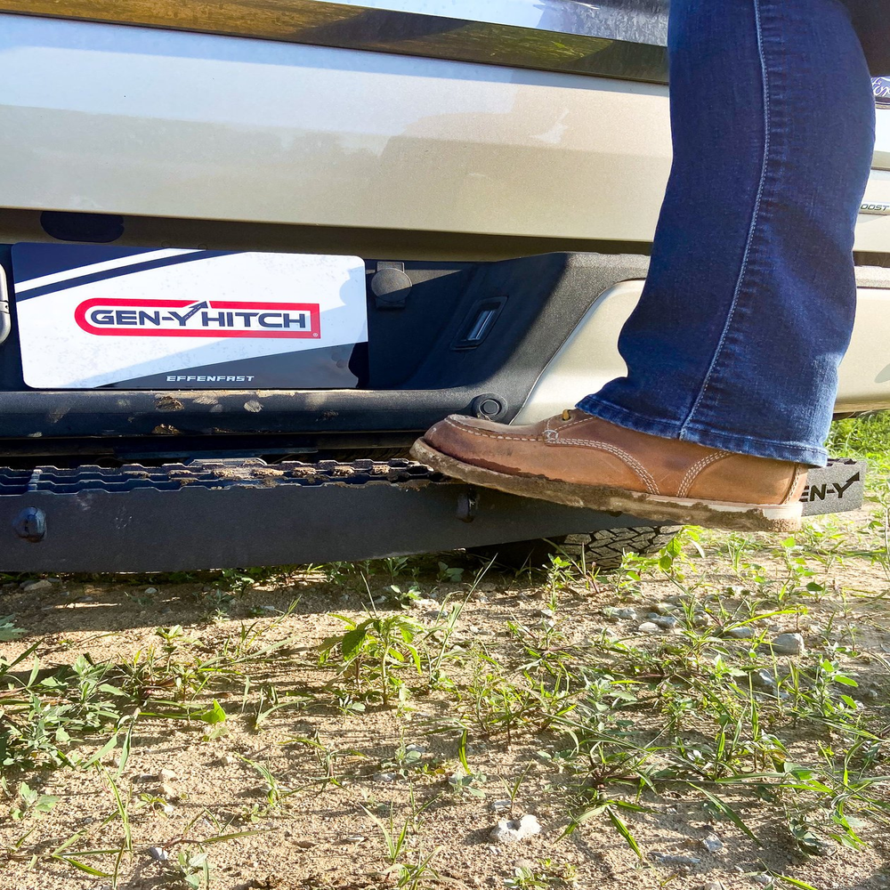 GEN-Y 42″ Serrated Van Hitch Step 600 lb Heavy-Duty GEN-Y 42 inch serrated van hitch step with 2 inch shank, heavy-duty 600 lb capacity