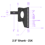GEN-Y BOSS Torsion-Flex 11″ Drop/Rise Hitch Shank for 2.5″ Receiver Gen-Y BOSS Torsion-Flex Weight Distribution Hitch Shank 11″ Drop Rise for 2.5″ Receiver