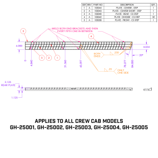 EN-Y Running Boards Kit for GM 1500 & 2500HD/3500HD Crew Cab – Anti-Slip Steel Steps