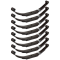 Lippert Dexter-Compatible 8-Pack 21-inch Double-Eye Leaf Spring Lippert Dexter-Compatible Double-Eye Leaf Spring Set (8-Pack), 21-inch, 1,400 lbs. for RV Trailers