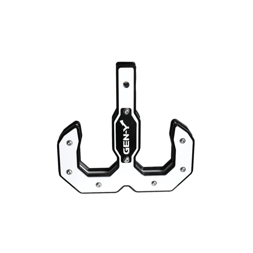 GEN-Y Hulk 16K Tow Hook Hitch Step 2" Receiver White Heavy Duty GH-0069-W GEN-Y Hulk 16K Double Tow Hook and Hitch Step White for 2" Receiver