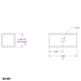 GEN-Y GH007 Hitch Reducer Adapter – 2.5" to 2" – 5.5" Long – Steel Sleeve GEN-Y GH007 Hitch Reducer Sleeve 2.5 Inch to 2 Inch Adapter – Anti-Rattle Steel
