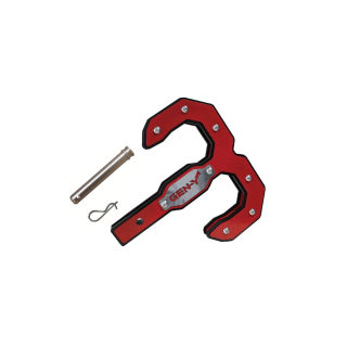 GEN-Y Hulk 16K Double Tow Hook and Hitch Step with Pin Clip for 2" Receiver Red
