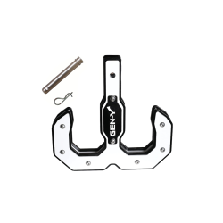 Gen-Y Hulk 16K Double Tow Hook and Hitch Step For 2" Receiver Shank Black/White with GH099 Pin & GH011 Clip 16K Towing Capacity GH-0070-W