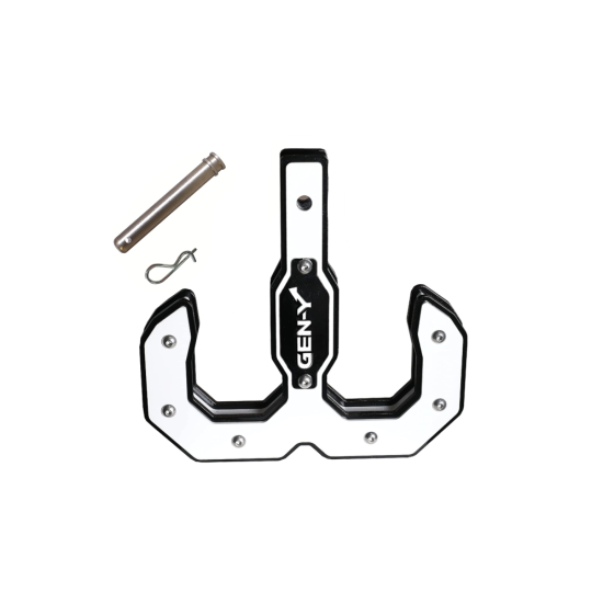 GEN-Y Hulk 16K Tow Hook and Hitch Step – 2" Receiver – White – GH-0070-W GEN-Y Hulk Tow Hook Hitch Step 16K Capacity with GH099 Pin and GH011 Clip – White