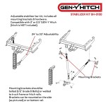 GEN-Y 10K 16K Adjustable Stabilizer Bar Kit for 2 Inch Hitch Receivers – GH-0100
