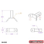 GEN-Y 16K Replacement Y Shank and WYE Bracket for Adjustable Stabilizer Bar Kit GH0103 GEN-Y 16K Replacement Y Shank and WYE Bracket for 2 Inch Trailer Hitch Stabilizer Kit