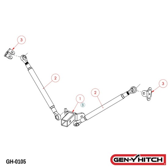 GEN-Y 32K Adjustable Stabilizer Bar Kit | Fits 2-1/2 Inch Receiver GEN-Y Drop Hitch GEN-Y 32K Adjustable Stabilizer Bar Kit for 2-1/2" Receiver Drop Hitch