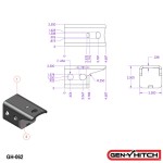 GEN-Y 21K Pintle Lock for 2.5 Inch Drop Mounts with Pin and Twist Clip GH062
