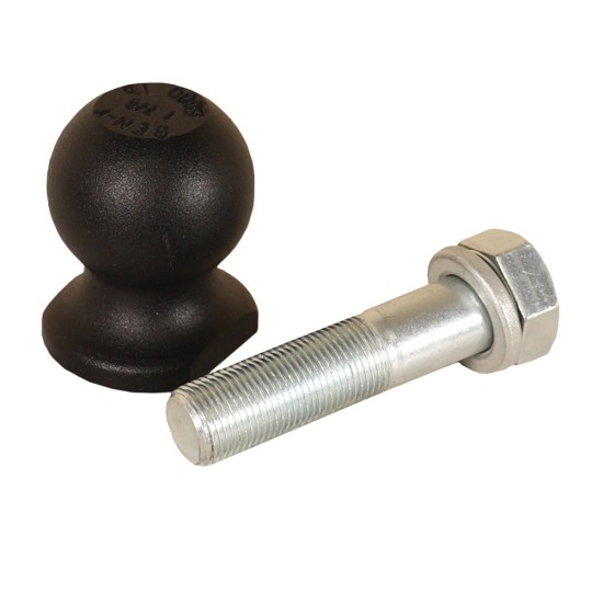 GEN‑Y bolt‑on 1‑7/8 inch hitch ball on black steel dual‑ball mount