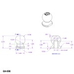 GEN‑Y bolt‑on 1‑7/8 inch hitch ball on black steel dual‑ball mount