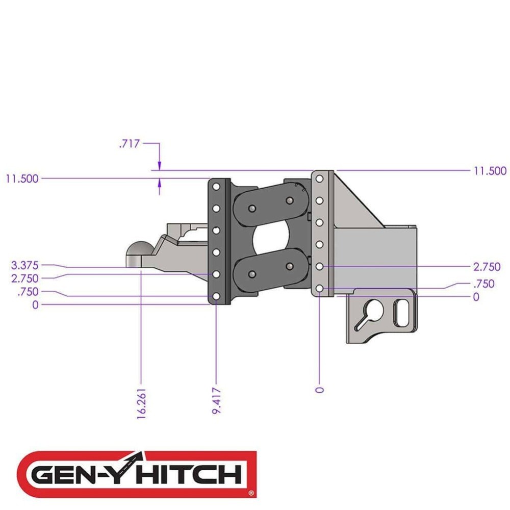 GEN-Y Hitch 16K Adjustable Trailer Coupler with 5-Position Channel Torsion-Flex